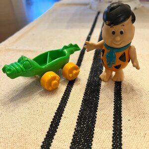 Flintstone Kids Fred With Gator Car 3.25" Coleco 1986